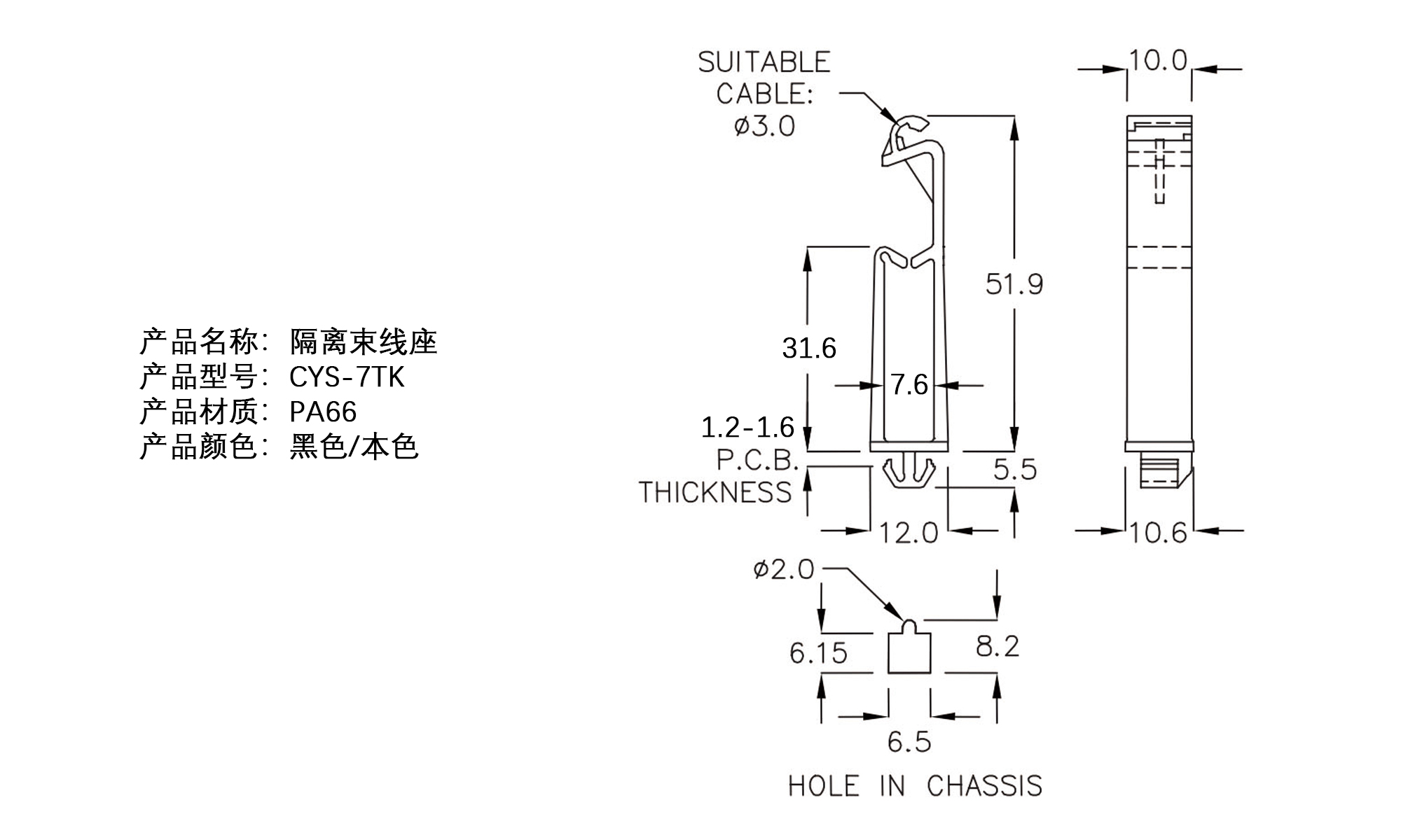 隔离束线座 CYS-7TK